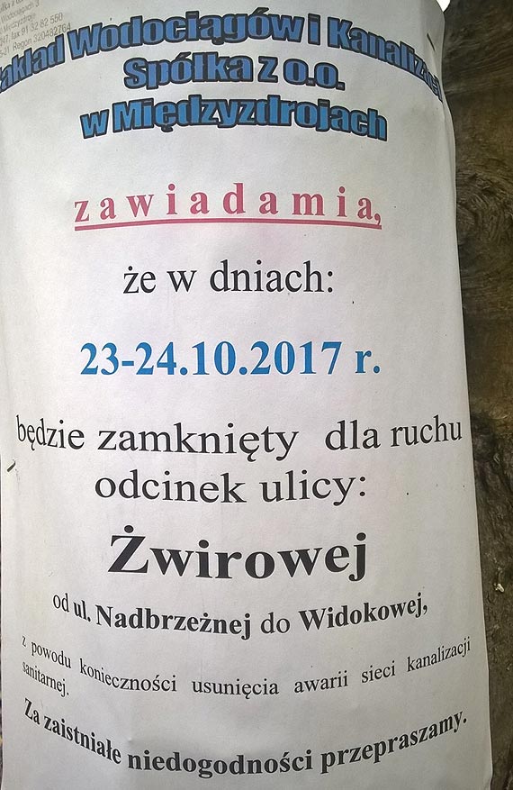 Mieszkaniec Wicka w sprawie remontu ulicy wirowej. Sotys wyjania