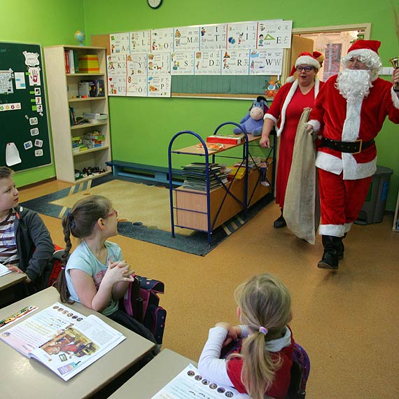 Mikoaj w Szkole Podstawowej nr 2 w Wapnicy