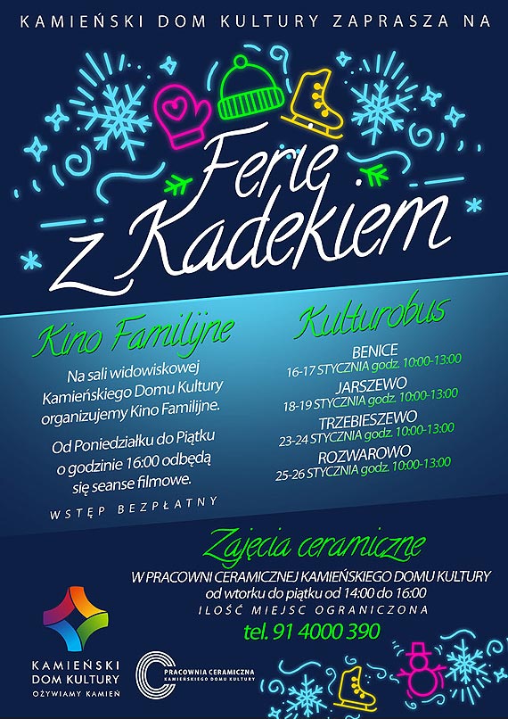 Program ferii przygotowanym przez Kamieski Dom Kultury