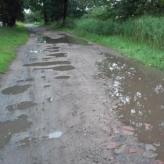 Droga Rekowo-Chynowo jest w większości nieprzejezdna. Mieszkańcy proszą o interwencję