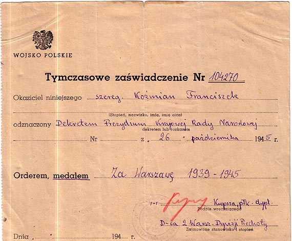 Konkurs im. kpt. Franciszka Komiana pod nazw „Zdobycie Pomorza Zachodniego w 1945 roku”
