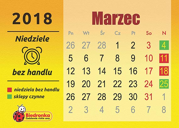 Biedronka przygotowana na wolne niedziele