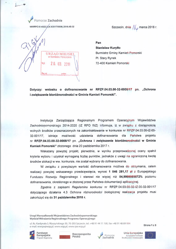 Jest szansa na dofinansowanie Parku Jana Pawła II w Kamieniu Pomorskim