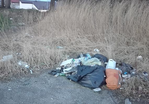Dzikie wysypisko śmieci - wizytówka kamieńskiego PKP