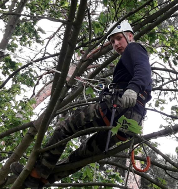 Uczniowie Technikum Le�nego wzi�li udzia� w kursie arborystycznym