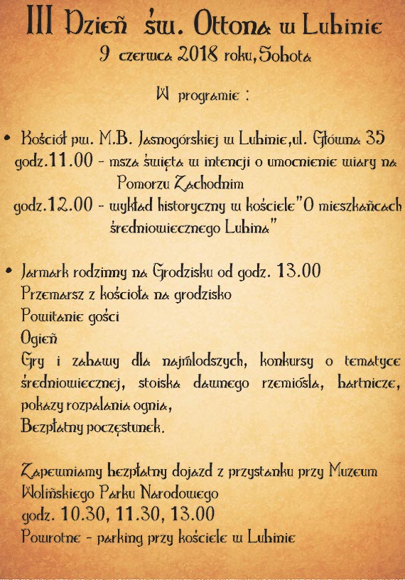 Zaproszenie na III Dzie w. Ottona
