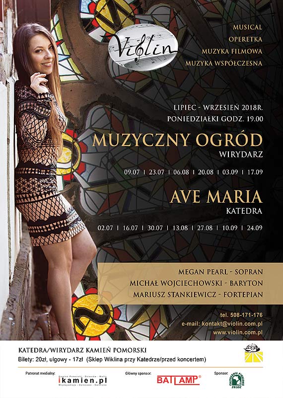 Cykl koncertw - Muzyczny ogrd w Kamieniu Pomorskim 2018 sezon IV