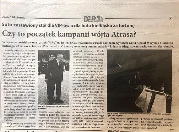 Dziennik Kamieski: „Czy to pocztek kampanii wjta Atrasa?"