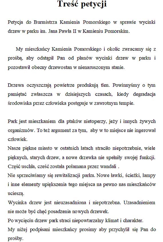 Mieszkańcy Kamienia Pomorskiego nie chcą zmian w wyglądzie parku