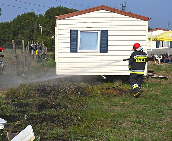 Pożar w Wapnicy - strażacy przyjechali szybko