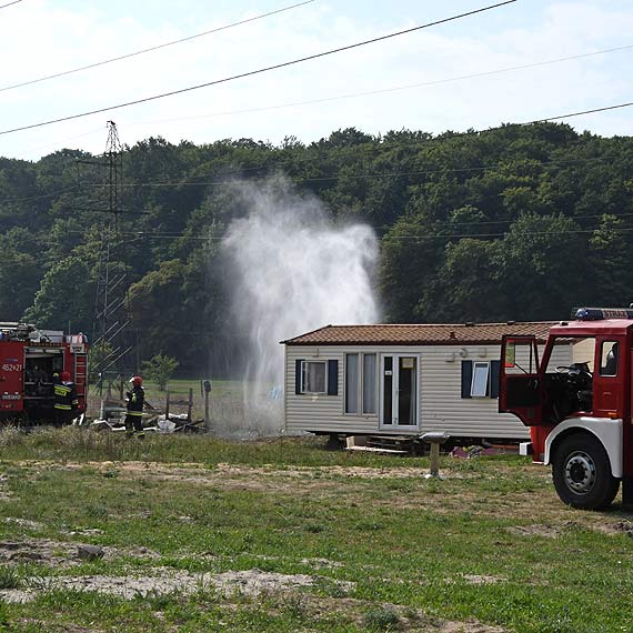Pożar w Wapnicy - strażacy przyjechali szybko