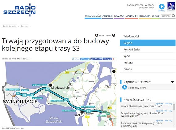 Trwaj przygotowania do budowy kolejnego etapu trasy S3