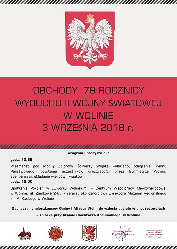 Obchody 79. rocznicy wybuchu II wojny wiatowej