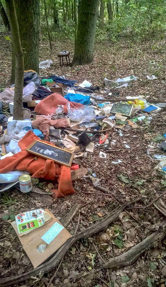 Kamień Cesarza Wilhelma II w Kamieniu Pomorskim i dzikie śmietniska na szlakach turystycznych