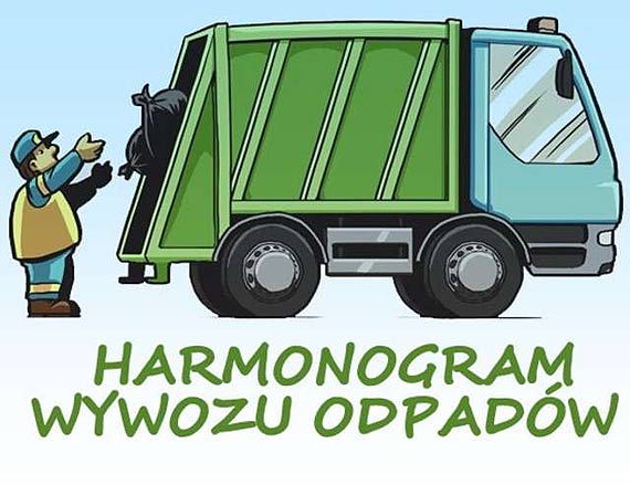 Harmonogram odbioru odpadw z terenu Gminy wierzno na 2019 rok