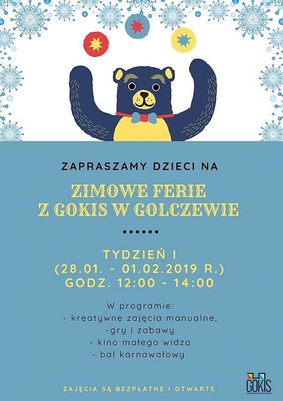 Tw�rcze ferie z Gminnym O�rodkiem Kultury i Sportu w Golczewie 