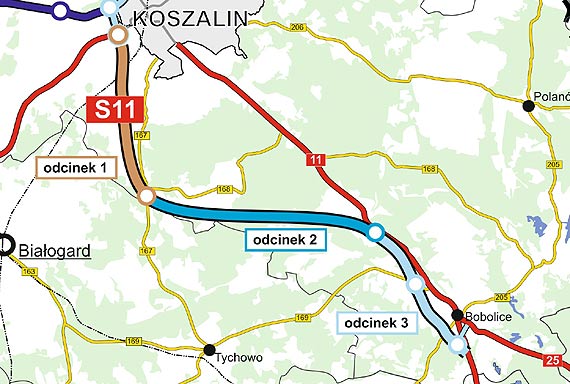 Przetargi na zaprojektowanie i budow S11 Koszalin-Bobolice ogoszone