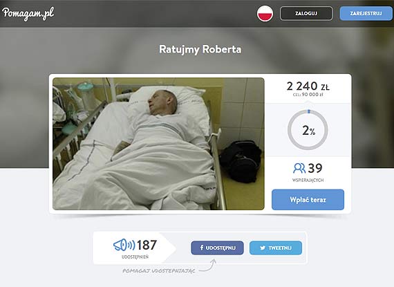 Pommy Robertowi! Potrzeba 90 tys. zotych