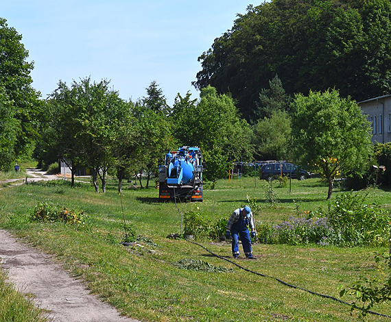 Zdewastowana instalacja deszczowa w Lubinie i Wapnicy