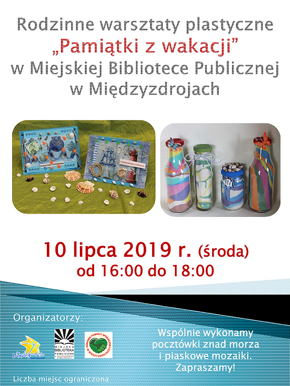 „Pamitki z wakacji” – warsztaty plastyczne w midzyzdrojskiej bibliotece