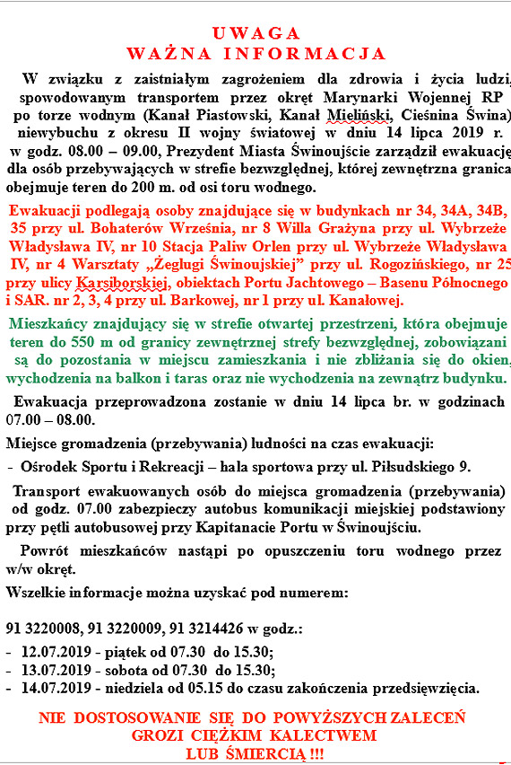 W niedziel okrt z niewybuchem przepynie przez winoujcie przeczytaj nie lekcewa to bardzo wane. Zobacz film!