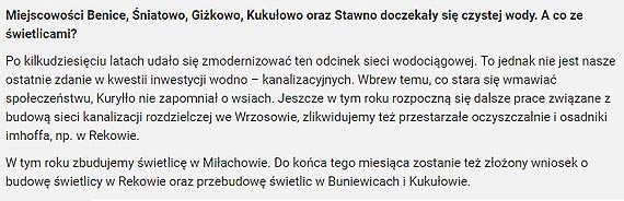Obiecanki Kury��y – gdzie remonty �wietlic w Buniewicach i Kuku�owie?