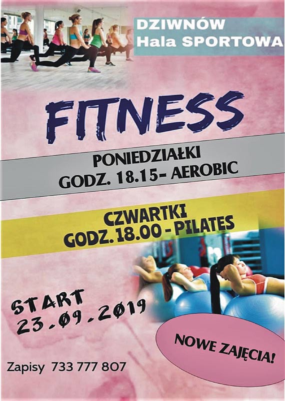 Zaj�cia fitness na hali sportowej