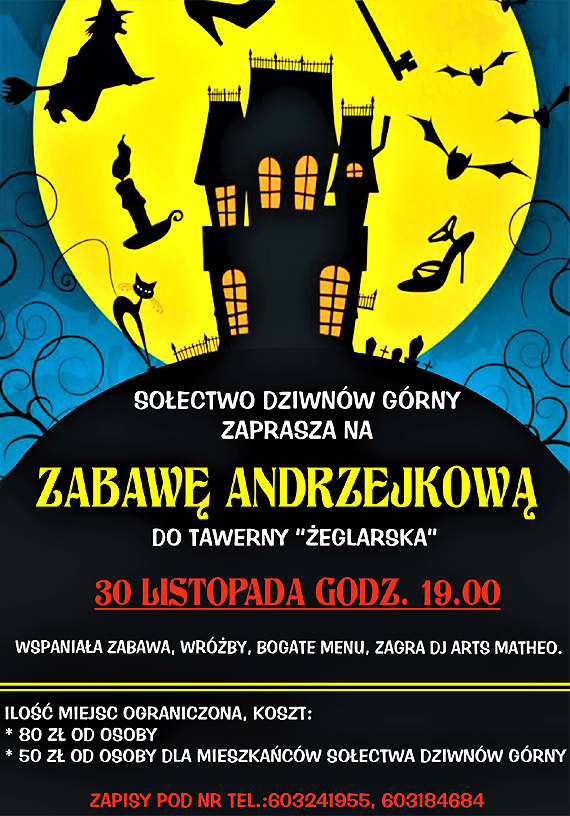 Zaproszenie na „Zabaw� Andrzejkow�”