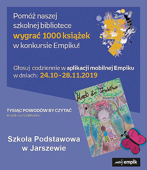Szkoa w Jarszewie bierze udzia w akcji „Tysic powodw by czyta”