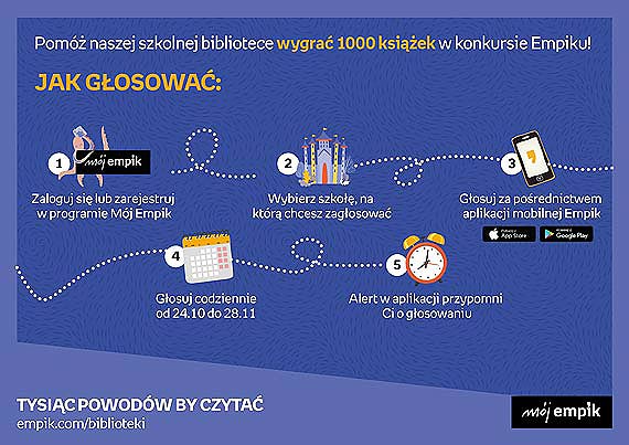 Szkoa w Jarszewie bierze udzia w akcji „Tysic powodw by czyta”