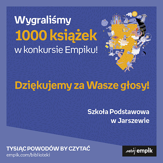 SP w Jarszewie wygraa w konkursie „1000 powodw by czyta”