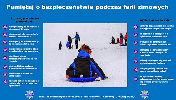 Pamitaj o bezpieczestwie podczas ferii zimowych