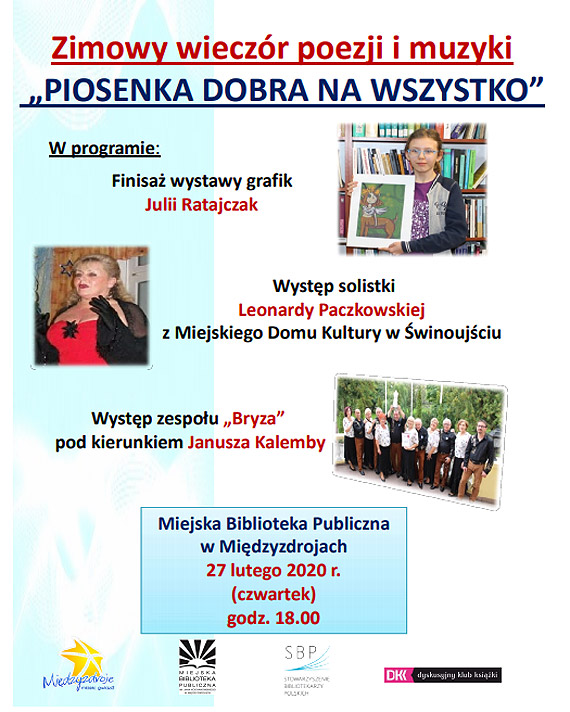 „Piosenka dobra na wszystko” –  zimowy wieczr poezji i muzyki w bibliotece