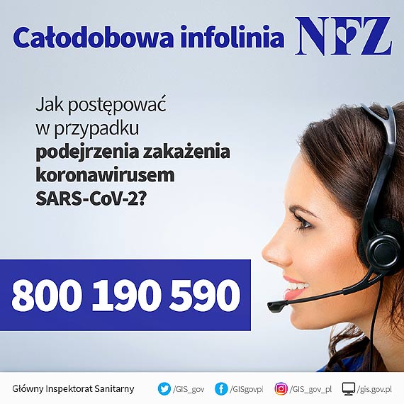 Caodobowa infolinia NFZ o koronawirusie