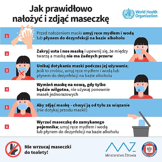 Jak prawidowo naoy i zdj maseczk