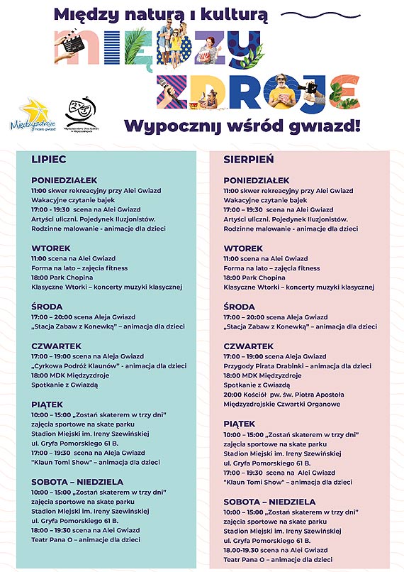 Mi�dzy natur� i kultur� - program wydarze� w Mi�dzyzdrojach na sezon letni 2020