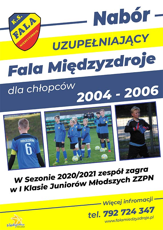 Nabr uzupeniajcy Juniorw Modszych - Fala Midzyzdroje!