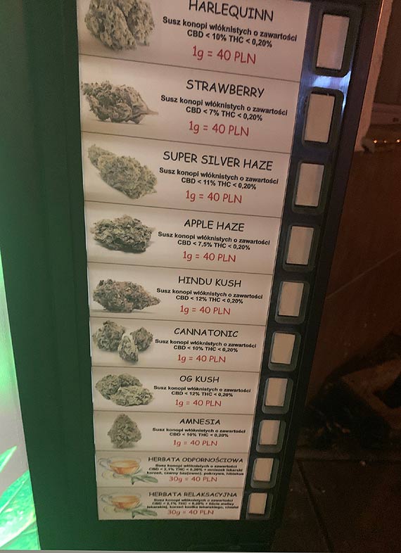 Konopie w automacie na ulicy?