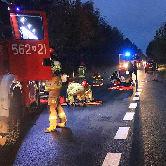 Mczyzna z racem wyskoczy na drog. Zosta potrcony przez cignik siodowy