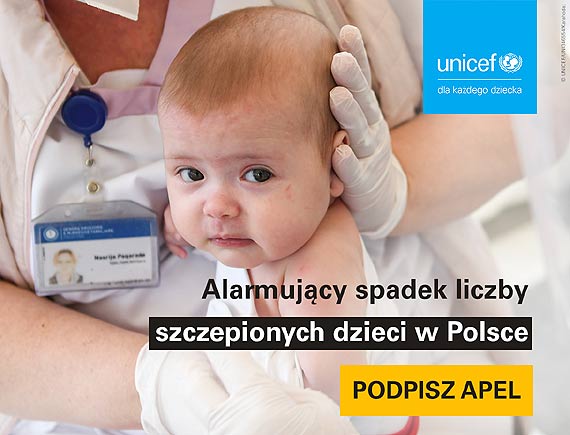 UNICEF alarmuje: W Polsce drastycznie maleje liczba dzieci szczepionych przeciw gronym chorobom zakanym