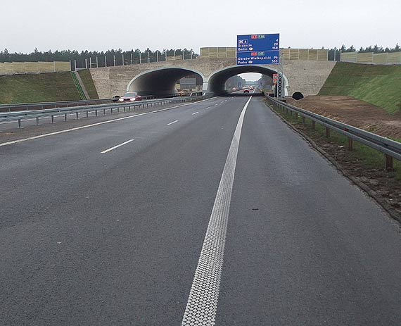 Dwie jezdnie na odcinku autostrady A6 Szczecin Dbie - Rznica