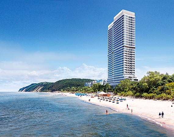 W Mi�dzyzdrojach jak w Dubaju? Przy pla�y ma powsta� 112 metrowy, 33 kondygnacyjny apartamentowiec - gigant!