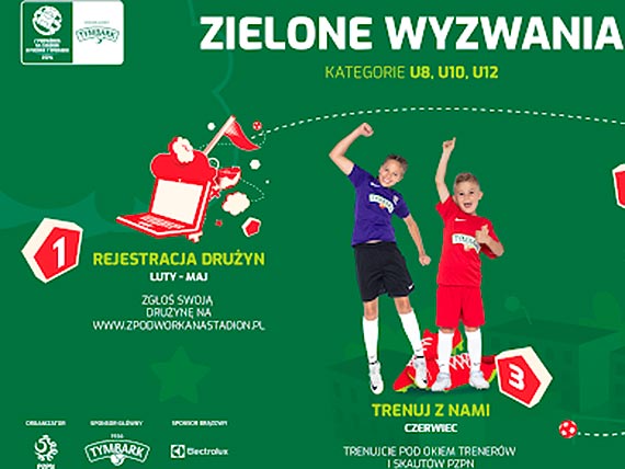 Startuj� „Zielone Wyzwania” Do wygrania sprz�t sportowy i treningi ze szkoleniowcami z Polskiego Zwi�zku Pi�ki No�nej