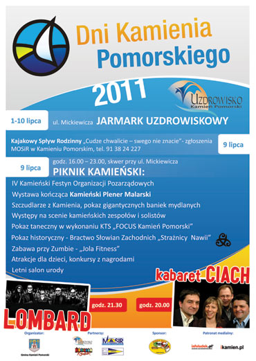 Piknik Kamieski 2011 ju za niecae dwa tygodnie. Wystpi zesp Lombard!