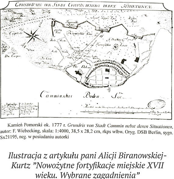 Nowoytne fortyfikacje Kamienia na tle innych miast pomorskich