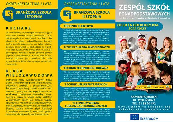 Oferta edukacyjna Zespou Szk Ponadpodstawowych im. S. Staszica w Kamieniu Pomorskim