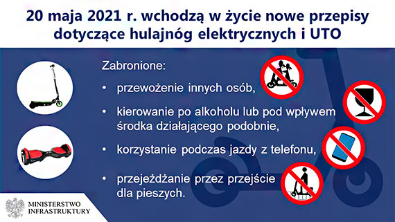 Nowe przepisy dotyczce hulajng elektrycznych i urzdze transportu osobistego