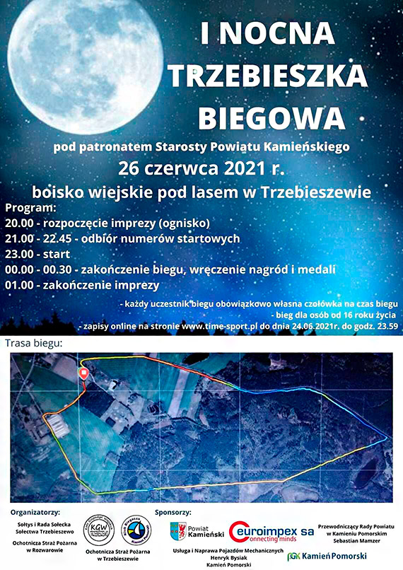 Zapraszamy do udziau w „I Nocnej Trzebieszce Biegowej”