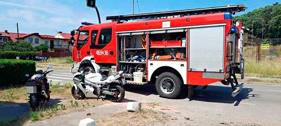 Zderzenie motocykla z osobwk! Jedna osoba poszkodowana