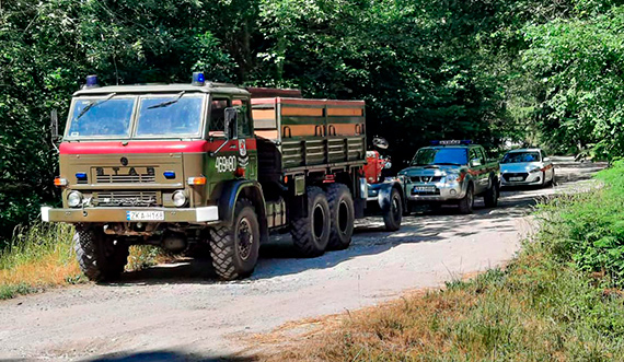 Straacy z powiatu kamieskiego wiczyli na wypadek poaru lasu